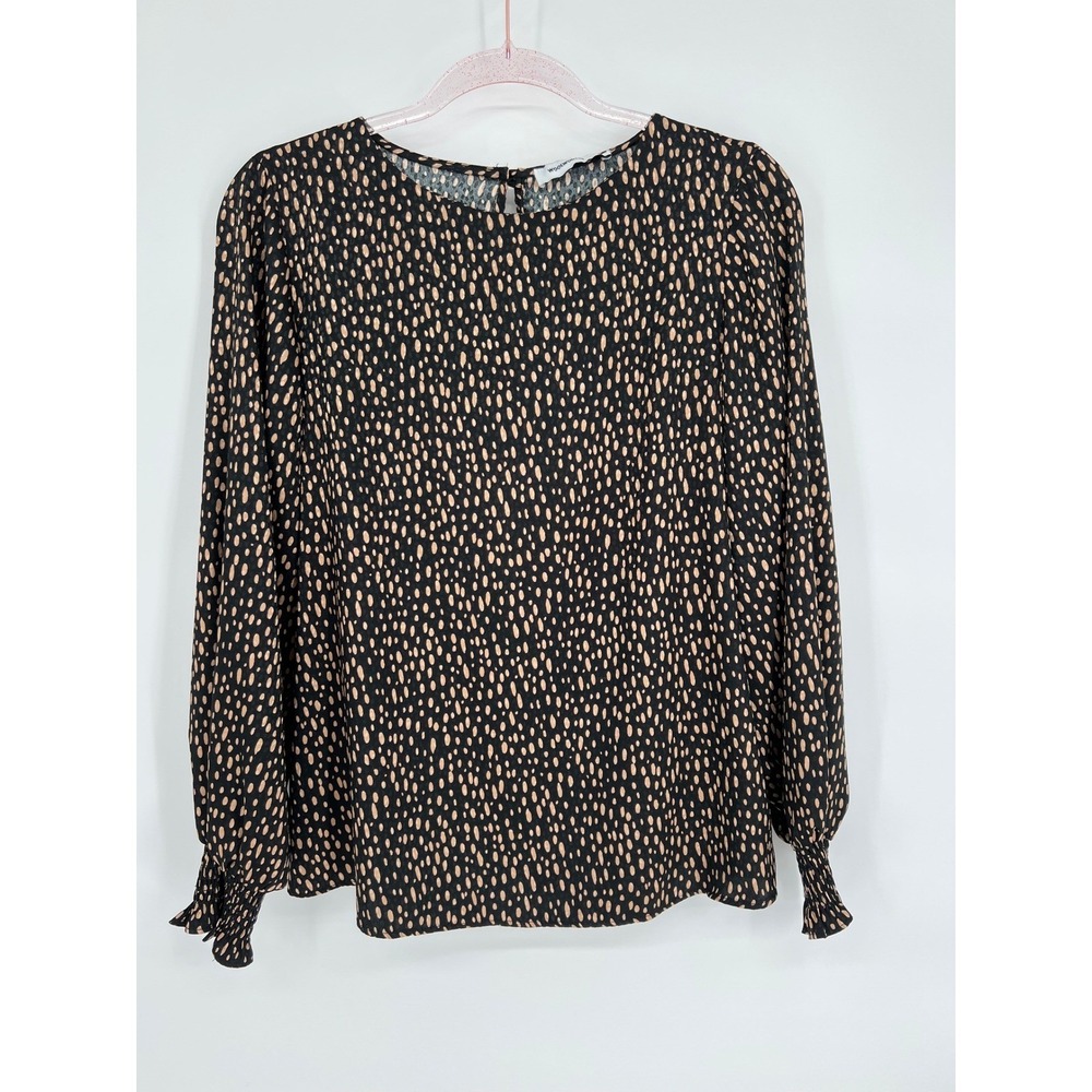 Woolworths Animal Print Blouse‎ Long Sleeve Casual Top Ladies Size 10